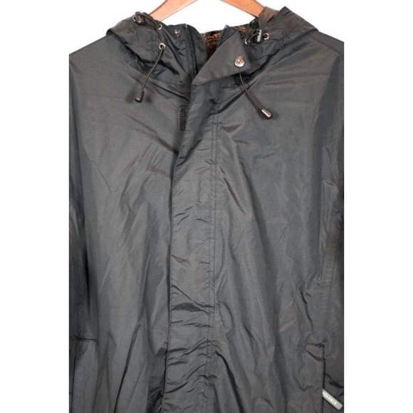 Iceburg Black Men's Windbreaker Light Jacket Front Zip Hoody Medium 014 - Picture 2 of 6